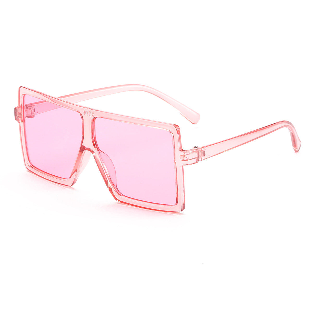 Mini Vibe Kids Oversized Sunglasses – Bold Square Frame (Pink or Black)