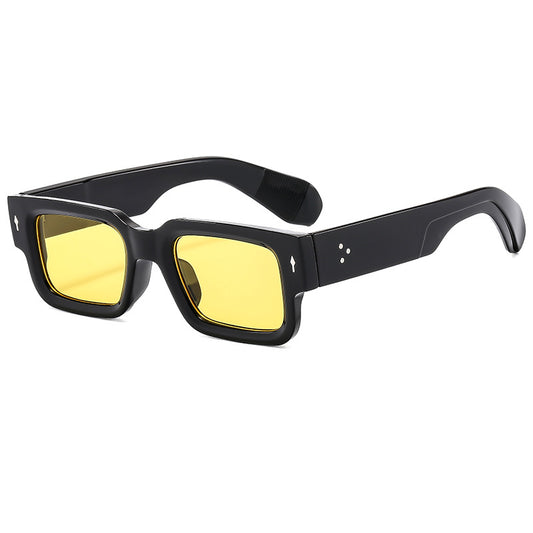 Bolt Retro Square Sunglasses – Yellow Lens Statement Shades